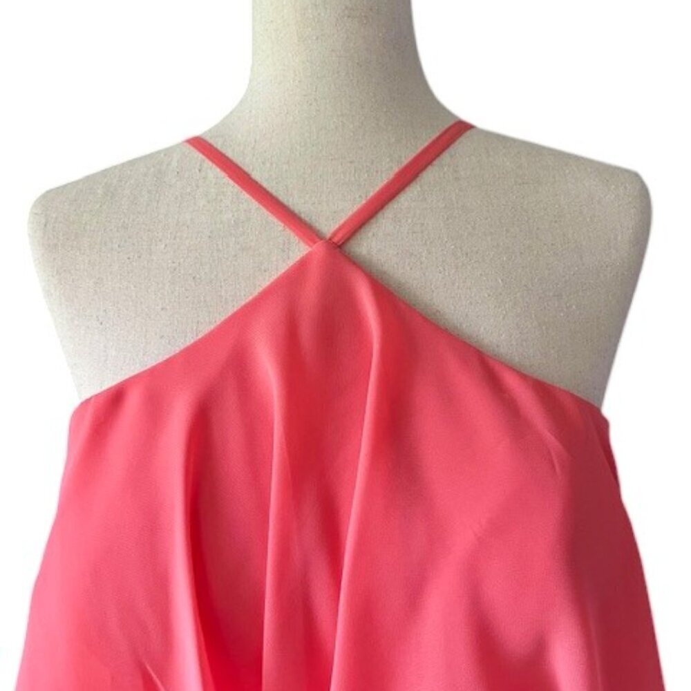 Allure Bridals Bridesmaids Women Halter A Line Dress Formal Salmon Pink 10 NWOT - Picture 2 of 13